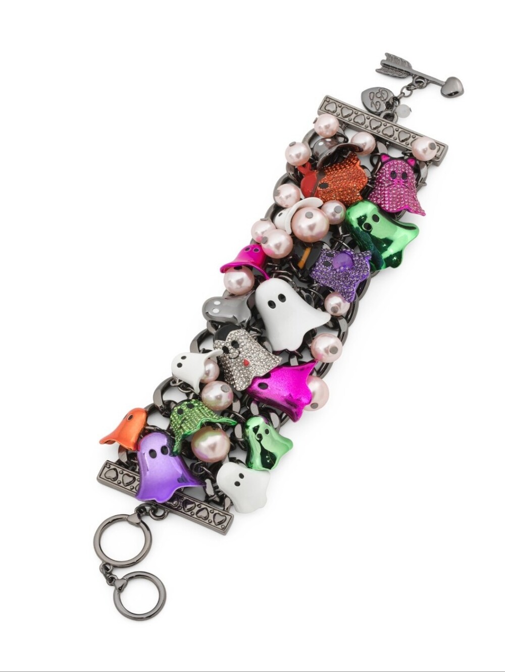 Betsey Johnson Ghosts Charm Toggle Bracelet  (NWT)